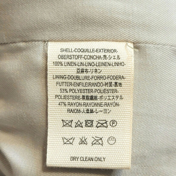 Free People Houndstooth Single Breasted Lightweight Linen Blazer Size M - Picture 12 of 13